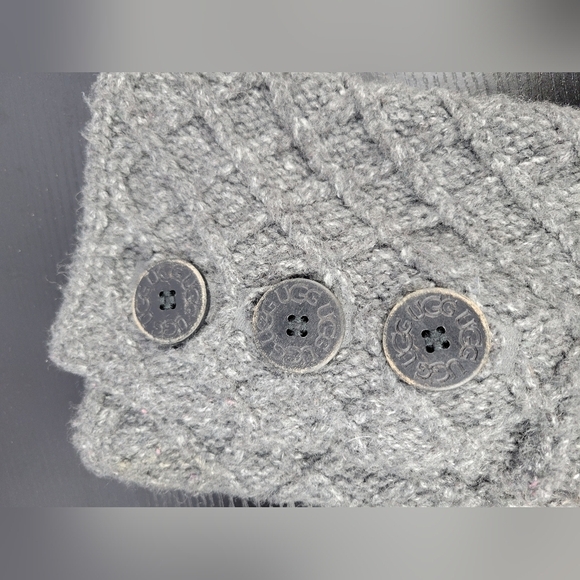 Ugg Womens Gray Australia Lattice Button Knit Tall Boots Size US 8 - Picture 15 of 16